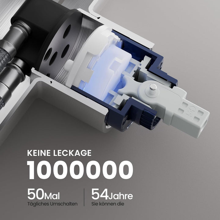 CECIPA Wasserhahn Küche, Hochdruck Küchenarmatur Mit Herunterziehbare Brause, Mischbatterie Küche Zw