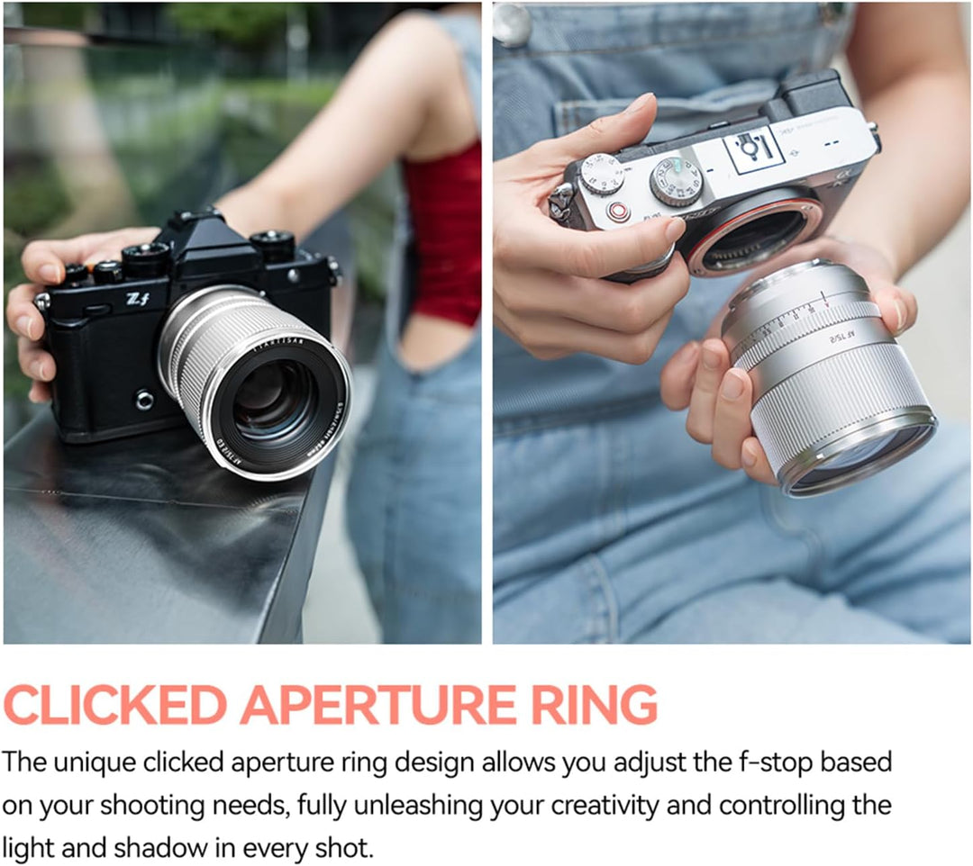 TTARTISAN 75 mm F2 AF Objektiv für L-Mount Silber, Vollbild-Autofokus Prime Portrait Objektive (L, S