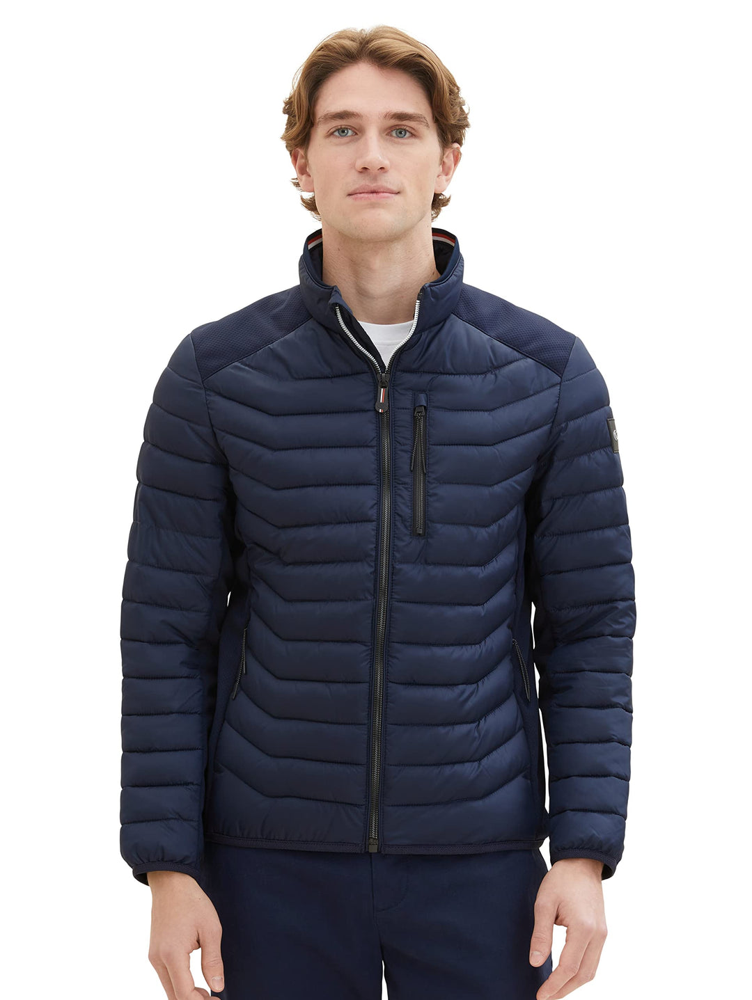 TOM TAILOR Herren Hybrid Steppjacke mit Stehkragen XL 10668-sky Captain Blue, XL 10668-sky Captain B