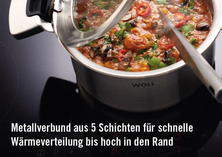 WOLL Kochtopf Edelstahltopf mit Deckel Concept Pro 13 cm hoch (Durchmesser: 24 cm, Inhalt: 6,0 l)