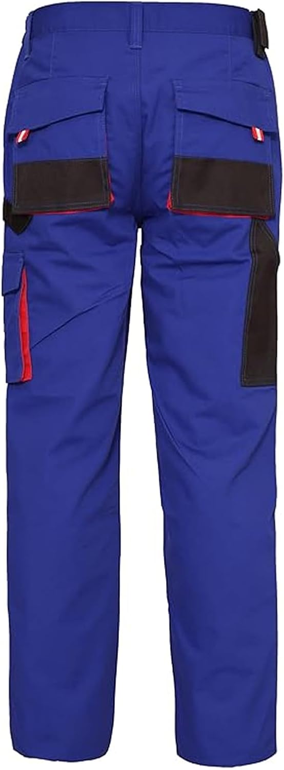 WORK IDEA Herren-Arbeitshose mit Oxford-Knietaschen, strapazierfähigem Canvas S Blau, S Blau