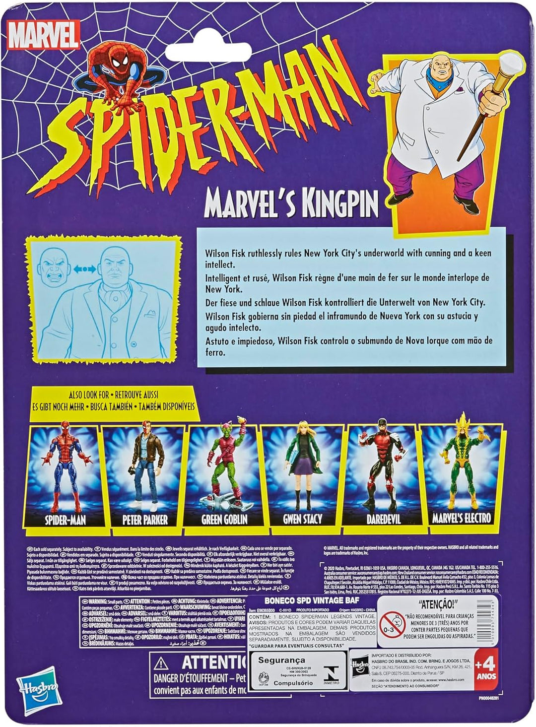 Hasbro Marvel Legends Series 15 cm grosse Marvel‘s Kingpin Action-Figur, Vintage Collection
