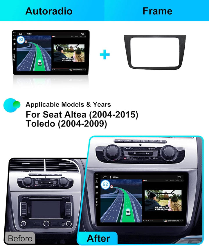 JOYX Android 12 IPS Autoradio Passt für Seat Altea (2004-2015) / Toledo (2004-2009) - 4G+64G - Einge