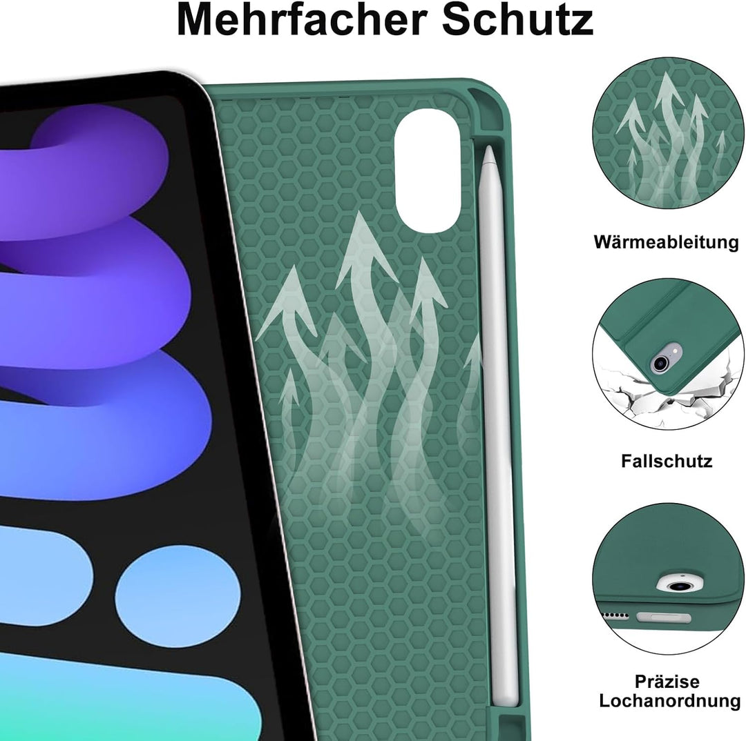IVEOPPE Tastatur für iPad mini 7 (A17 pro) 2024 / Mini 6 2021, Hülle mit Tastatu Magnetisch Bluetoot