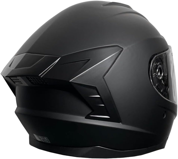 Integralhelm Helm Motorradhelm RALLOX M61 schwarz matt Grösse S