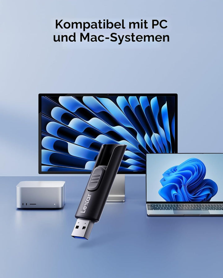 Lexar 64GB 3er-Pack Flash-Laufwerk A30E USB 3.2 Gen 1, USB-Laufwerk mit bis zu 100MB/s, Speichererwe
