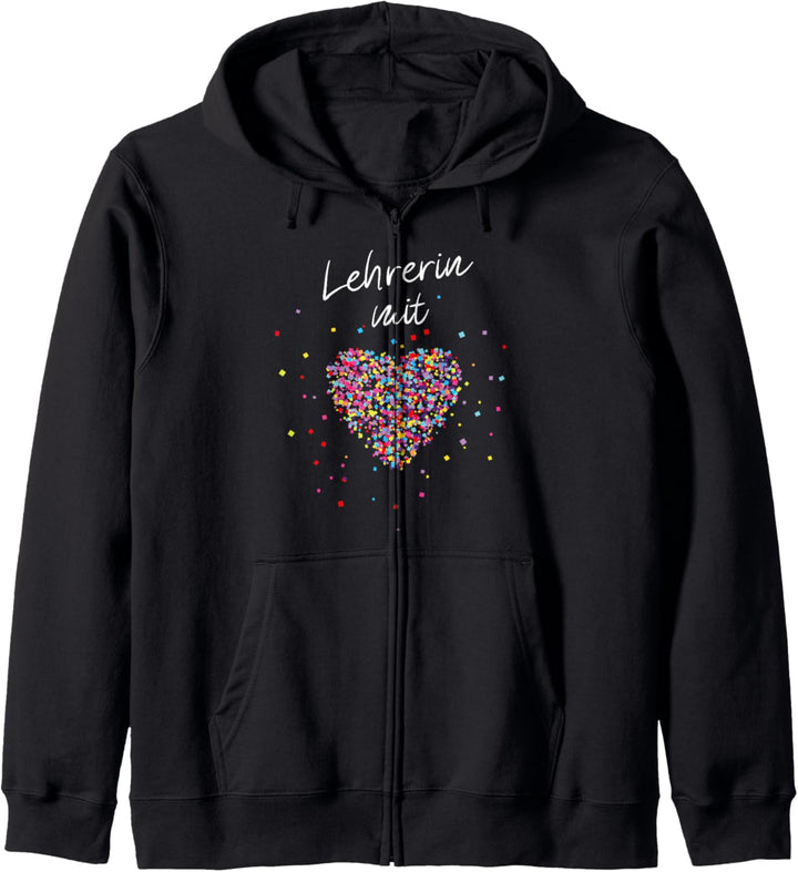 Lehrerin mit Herz Geschenkidee für Pädagoginnen Kapuzenjacke