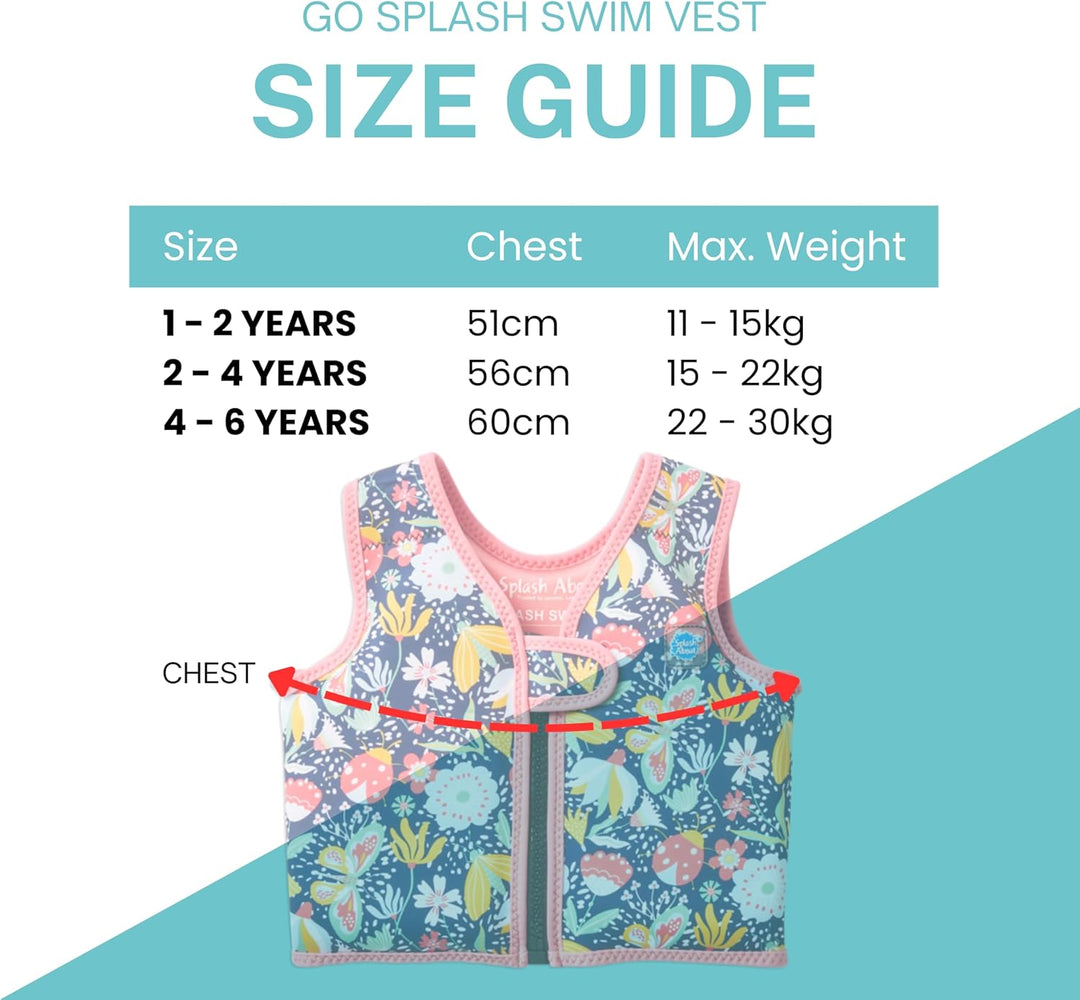 Splash About Go Splash Schwimmweste Ladybird 4-6 Jahre, Ladybird 4-6 Jahre