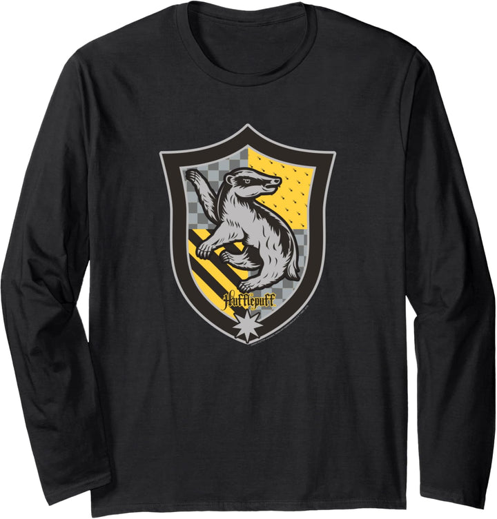 Harry Potter Hufflepuff Shield Crest Langarmshirt