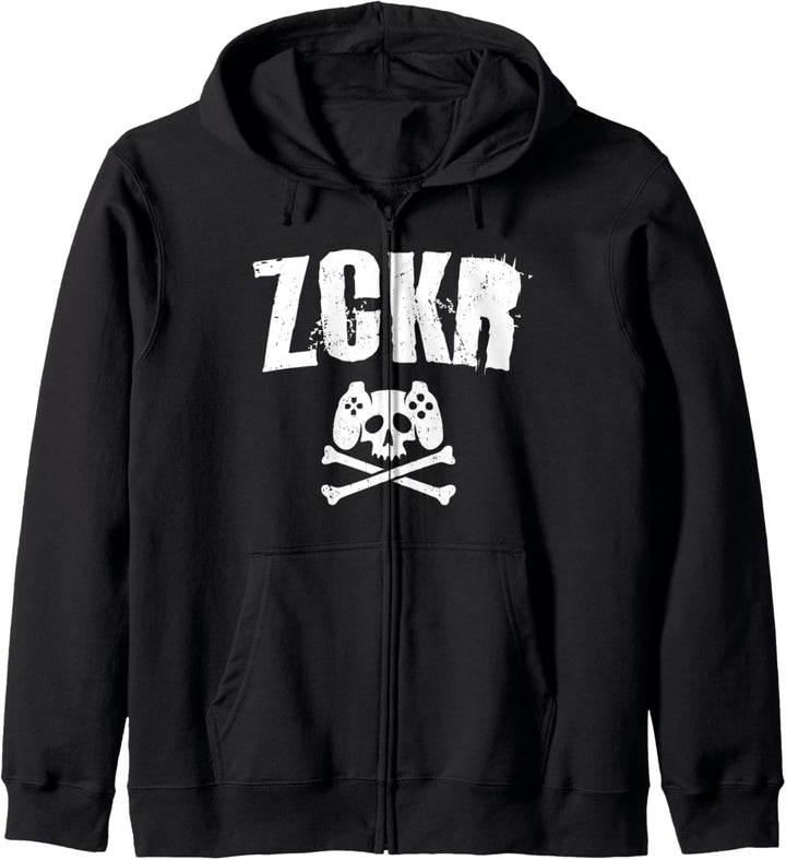 Zocker Zckr Skull Game Controller Gamer Gaming Kapuzenjacke