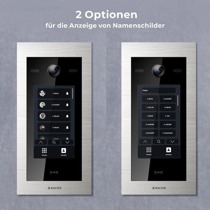 Balter EVO-HD Video Türsprechanlage mit Touchscreen Türstation, Video Türklingel, Smartphone App, 2