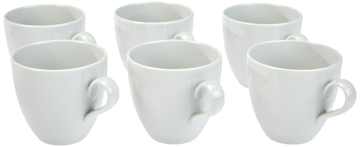 Alessi Mami“ Kaffee-Obertasse 6 Stück aus weissem Porzellan 8,0cm, 8 cm, 6 6er-Set, 6er-Set