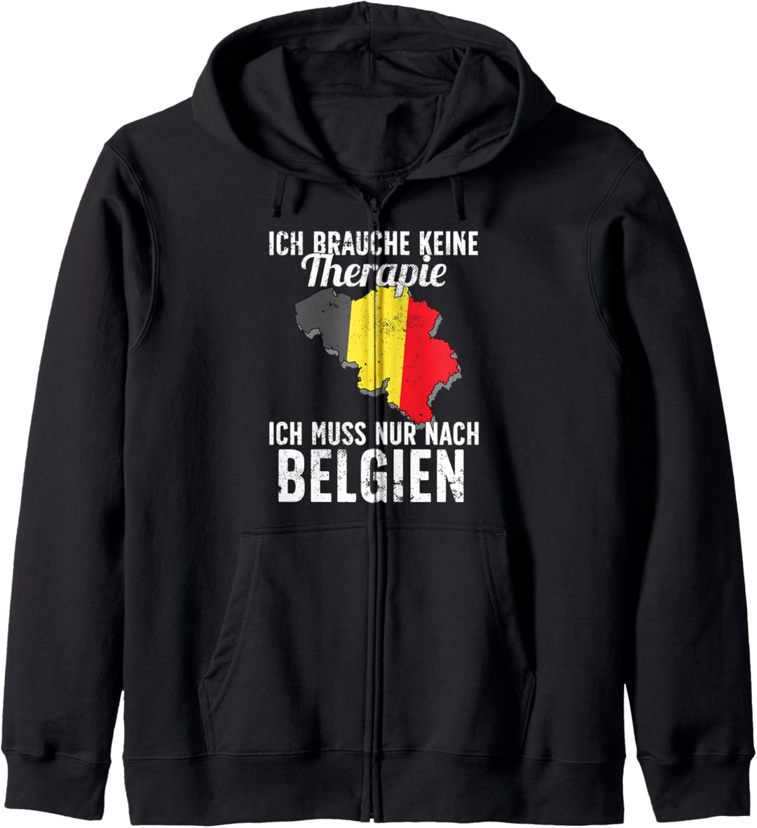 Belgische Flagge I Belgien Urlaub I Belgien Kapuzenjacke