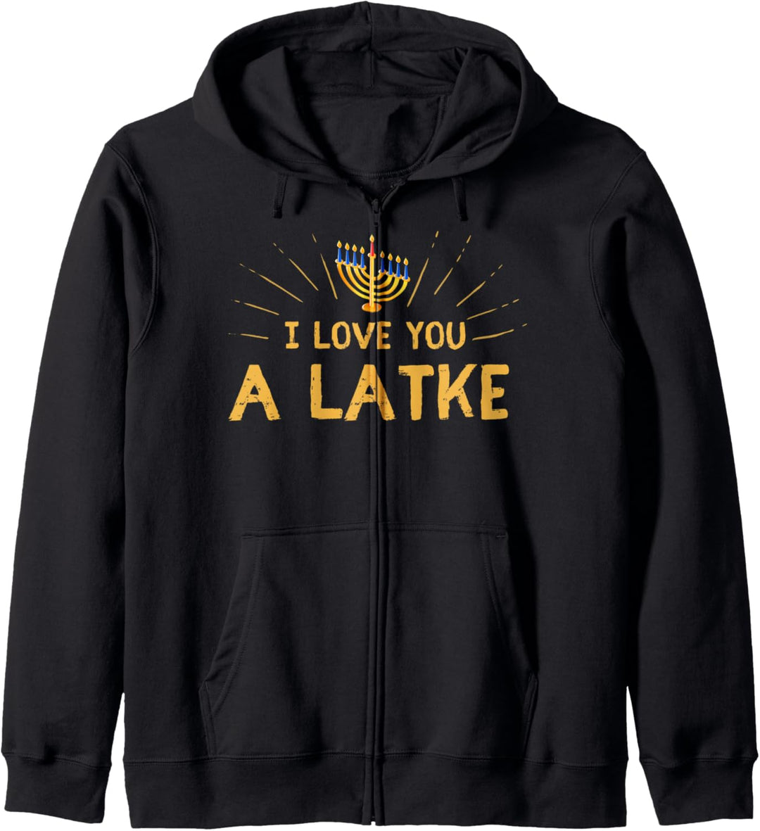 Hanukkah I Love You A Latke Jüdische Feiertage Neuheit Kapuzenjacke