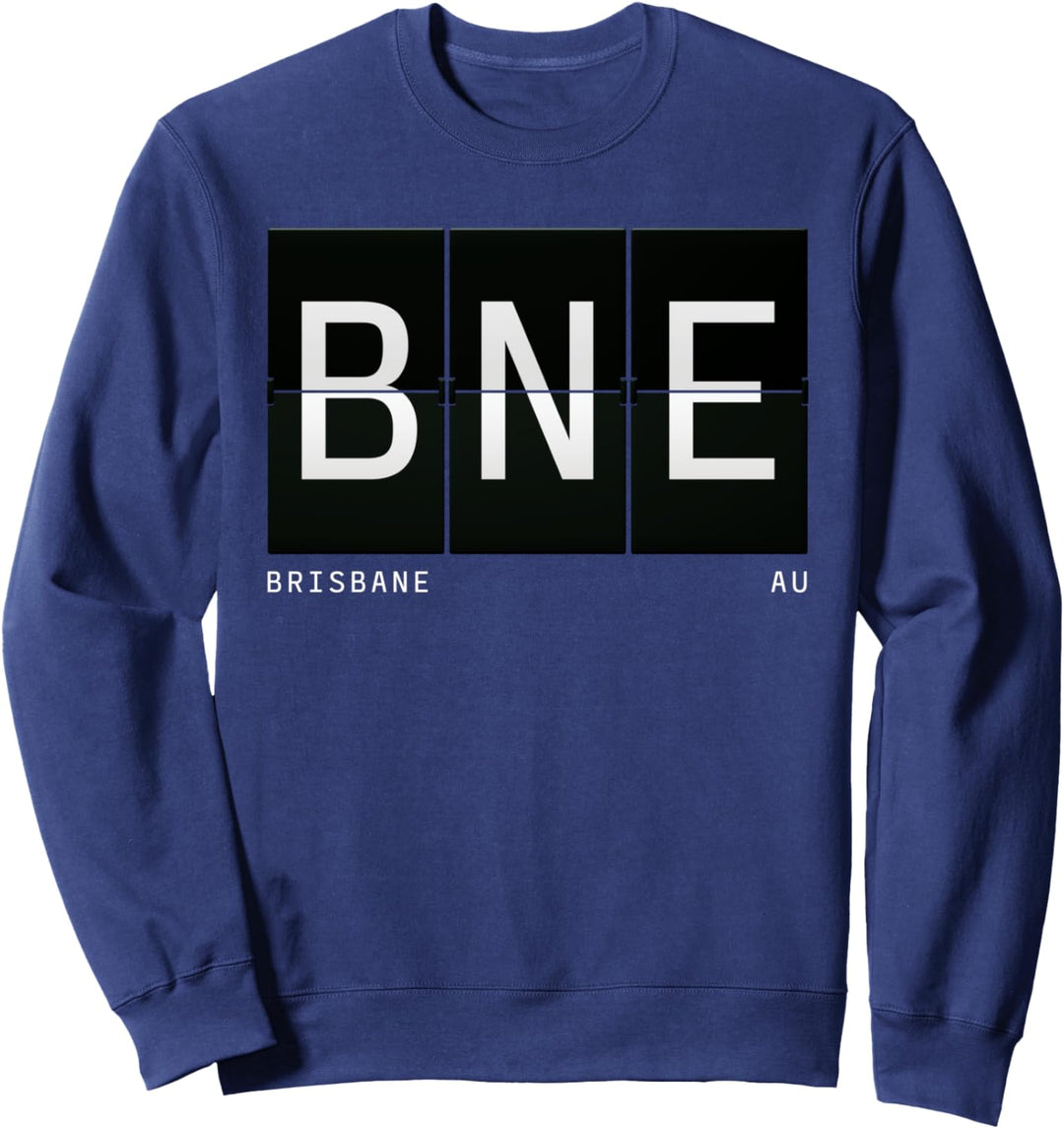 BNE Brisbane AU Australien Retro World Traveller Sweatshirt
