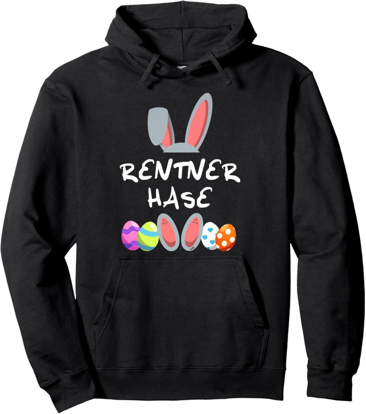 Rentner Hase Osterhase Partnerlook Outfit Geschenk Ostern Pullover Hoodie