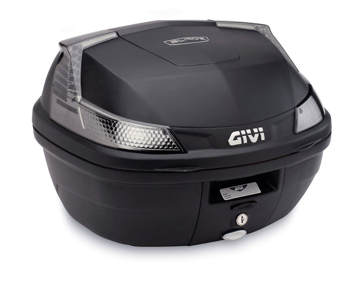 Givi B37NT Blade Tech Monolock Topcase mit Platte, Schwarz 37L Schwarz, 37L Schwarz
