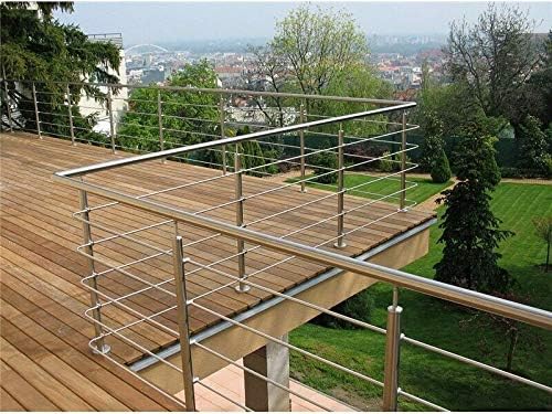 Edelstahl V2 A Treppen Geländer Balkon Pfosten Stütze Steher Handlauf Rundrohr Treppe Rohr (60 cm),