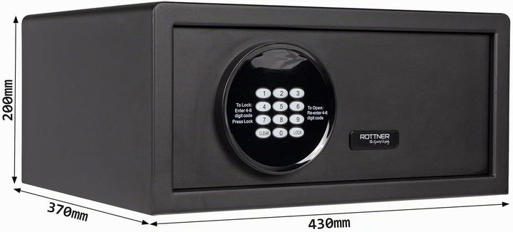 Rottner Möbeltresor Aurora Lap anthrazit Elektronikschloss mechanische elektronische Notöffnung Stah