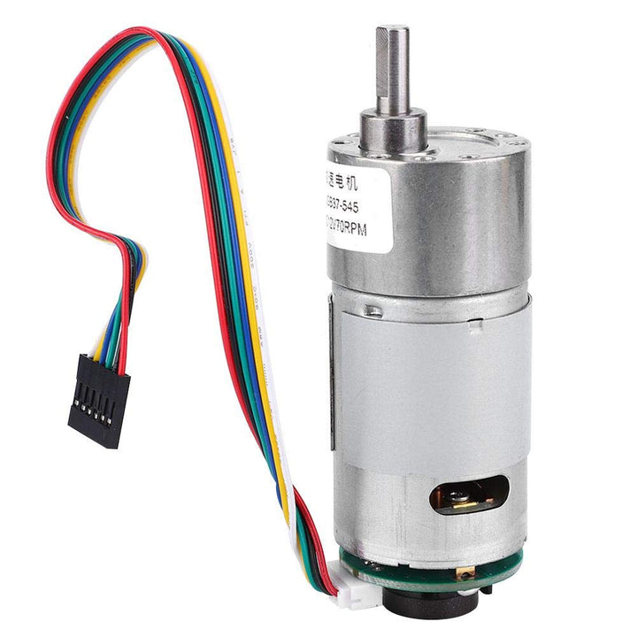 DC 12/24V Getriebemotor 10-1500U/min mit hoher Drehzahlreduzierung und Encoder, exzentrische Abtrieb