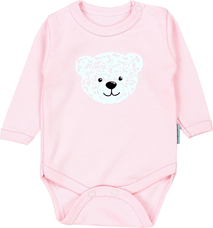 TupTam Baby Mädchen Jungen Bekleidungsset Langarmbody Hose Mütze mit Aufdruck Spruch 3 teilig 50 Bär