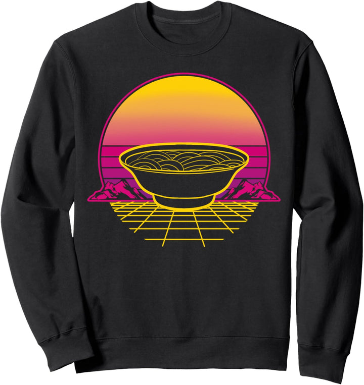 Ramen Nudelsuppe Japan Retro Vintage Sunset Sweatshirt