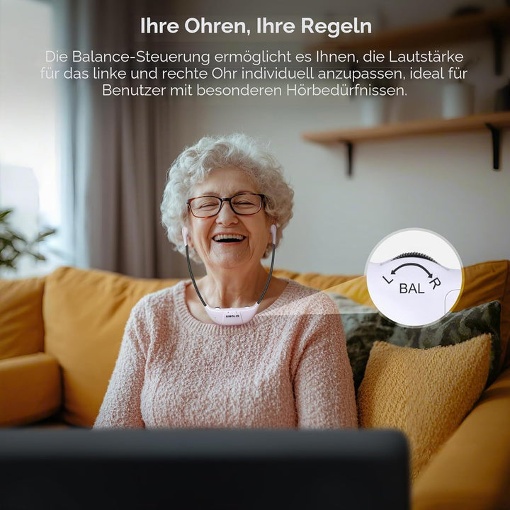 SIMOLIO Digitale Funkkopfhörer für Fernseher Kabellos, Kopfhörer Kabellos für Fernseher für Senioren