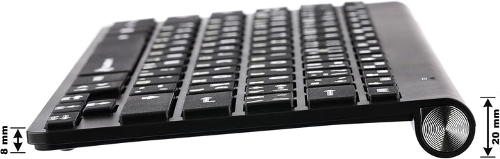 Lacerto® | Russisch-Deutsche Multimedia Tastatur, USB, Spritzwassergeschützt | OFFICE-DR568 OFFICE-D