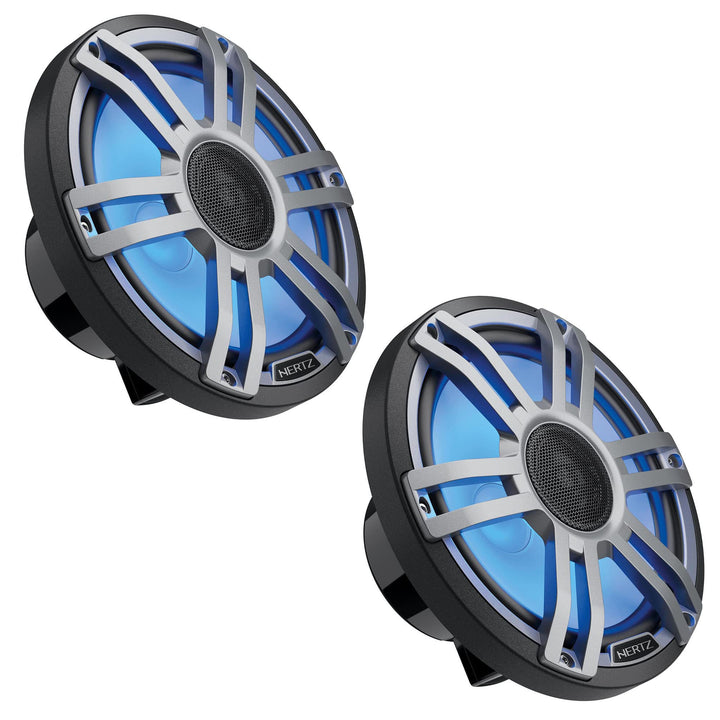 Hertz HMX 6.5 S-LD-G - 6.5" Marine Sport High Performance Koax Lautsprecher grau RGB LED, 2er Set