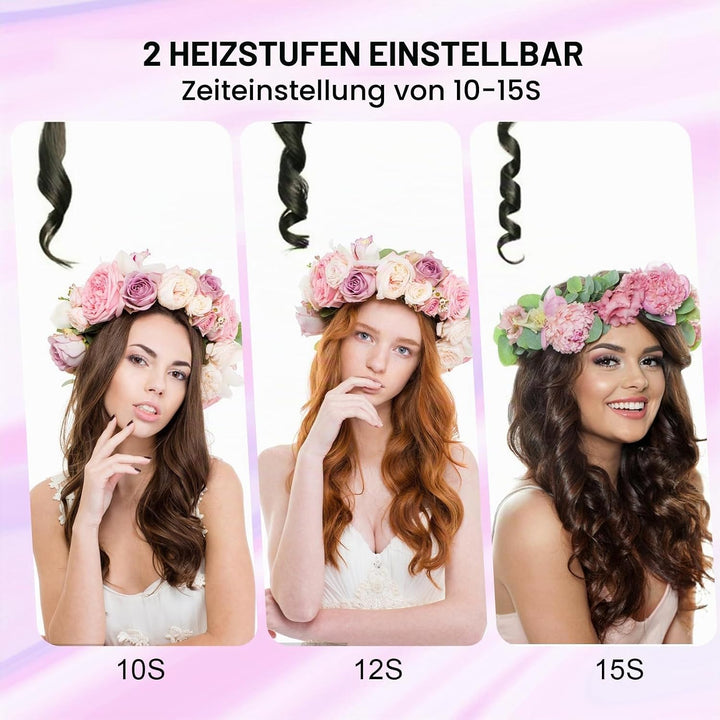 Yuehuamech Schnurloser Mini- Lockenstab 19mm Lockenstab Lockenstab Trommel Keramik Glätteisen USB Wi