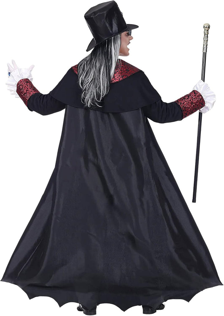 "VAMPIRE LORD" (long coat with vest and jabot, top hat) - (XL), XL