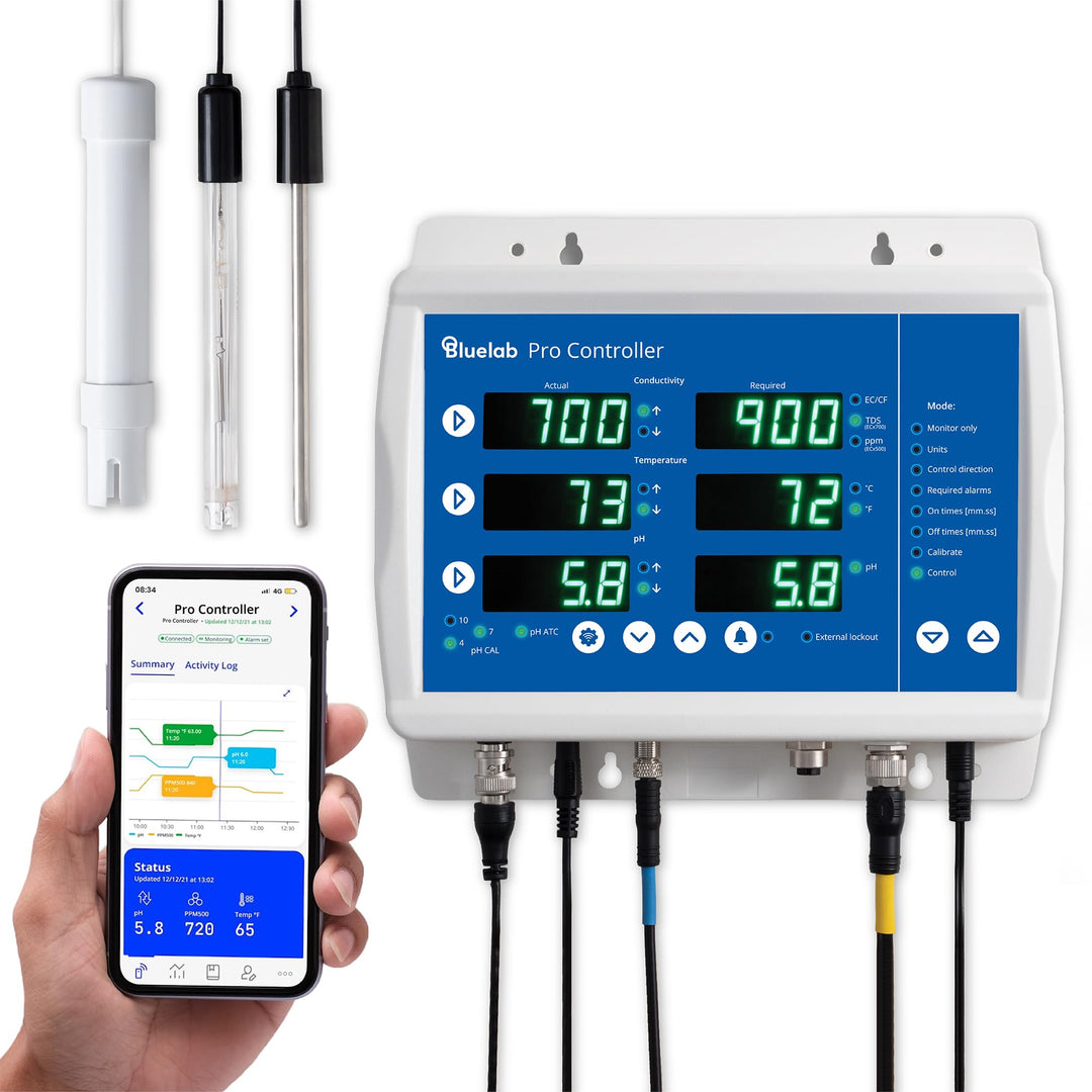 Bluelab Pro Controller Wi-Fi Fully Automated 24/7 Digital Monitor for Hydroponics Multi-Nutrient &amp; p