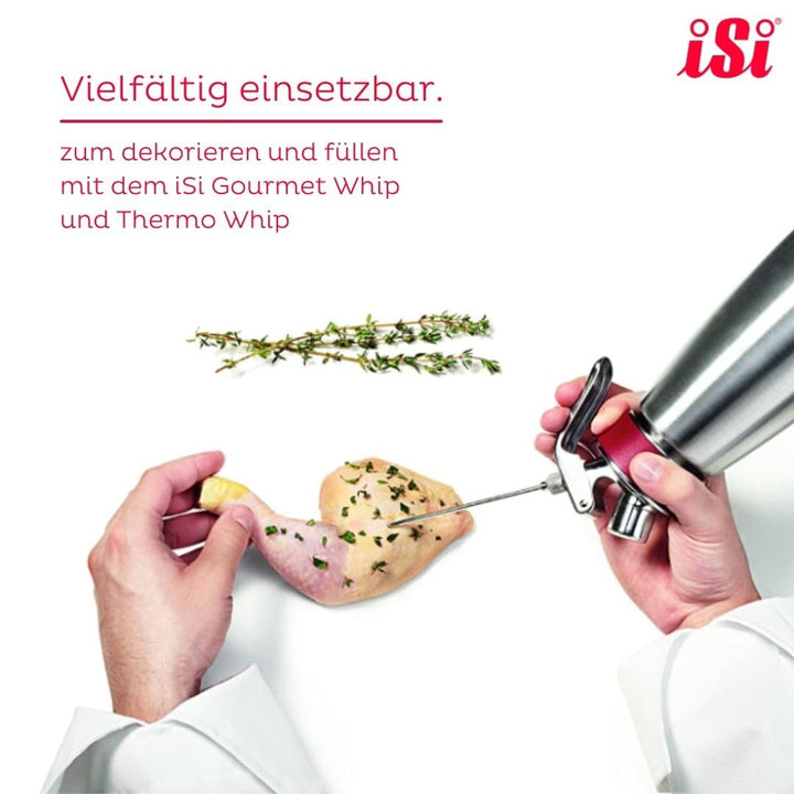 iSi - 2718 Nadeltüllen für Sahnespender - 4er Set Spritztüllen zum Dekorieren, Füllen &amp; Pikieren - s