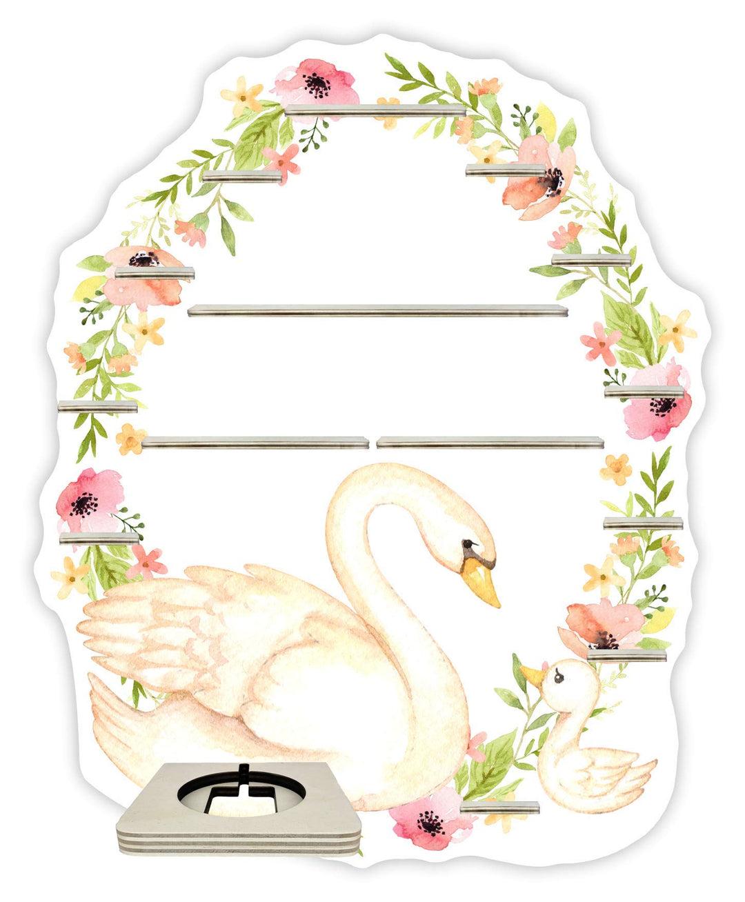 Farbklecks Collection Musikboxregal Blumenkranz mit Schwan