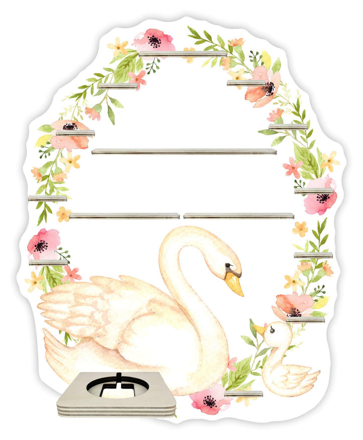 Farbklecks Collection Musikboxregal Blumenkranz mit Schwan