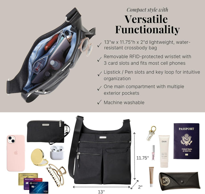 Baggallini Damen Otz406b0867 Handtaschen Einheitsgrösse Schwarz, Einheitsgr&amp;