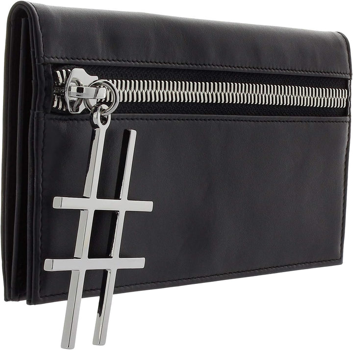 DUDU Damen Portemonnaie Elegant aus Leder schlankes Design mit Reissverschluss und Kreditkarten-Fäch