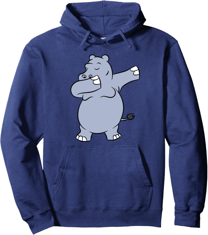Dabbing Hippo Kinder Tanzender Nilpferd Dab Pullover Hoodie