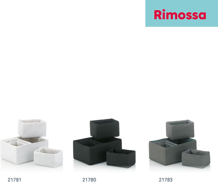 kela Korb-Set Rimossa, 5-teilig, unterschiedliche Grössen, PP-Kunststoff, grau, Stoffinnenfutter, in