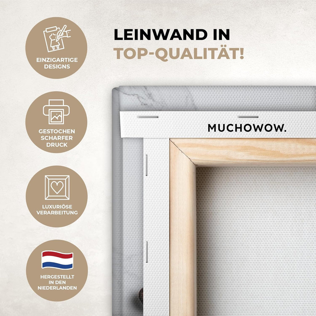 MuchoWow© Leinwandbild Gross 120x80 cm XXL Dekoration Wohnzimmer Bilder Pictures Wall Decoration Liv