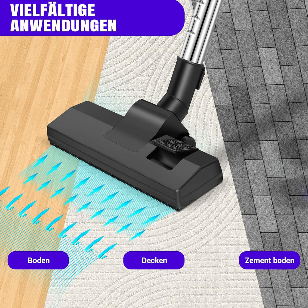 Zyklon Staubsauger Beutellos 1000 Watt Staubsaugerzylinder Leistungsstarker Bodenstaubsauger mit HEP