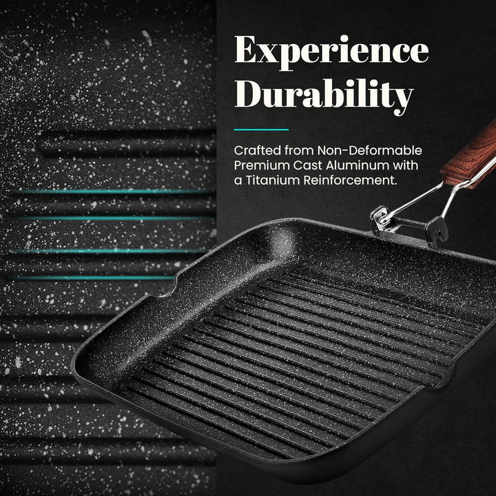 Wecook! Ecochef - Aluminium Non Stick Grill Pan - 34 X 24 cm, 34 X 24 cm