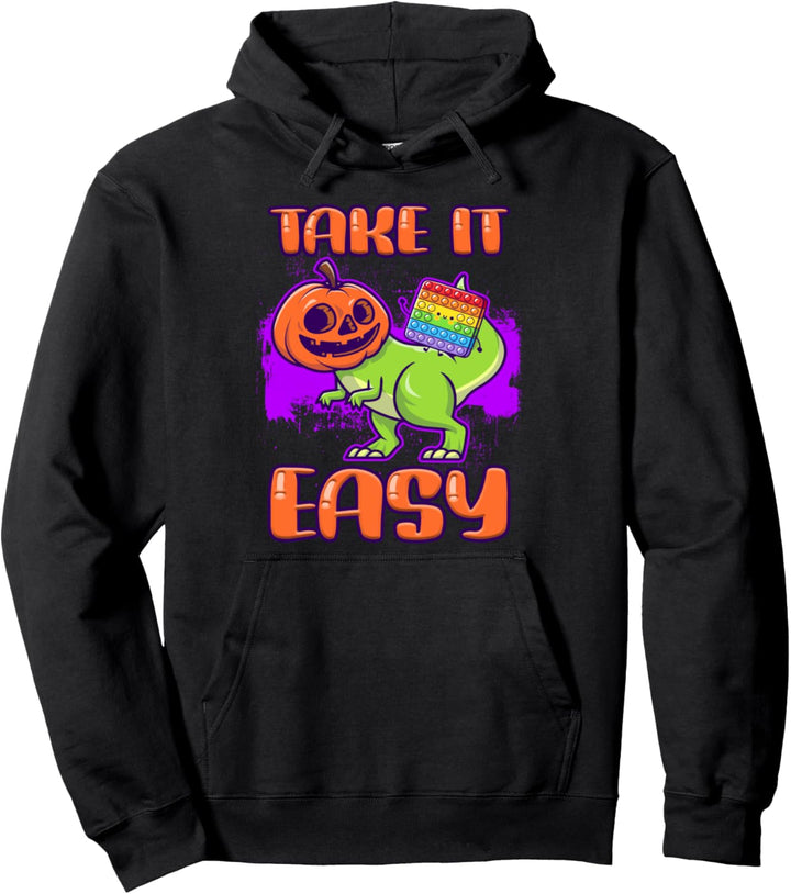 Fidget Spielzeug Halloween Pop It Kürbis Dinosaurier für Kinder Pullover Hoodie