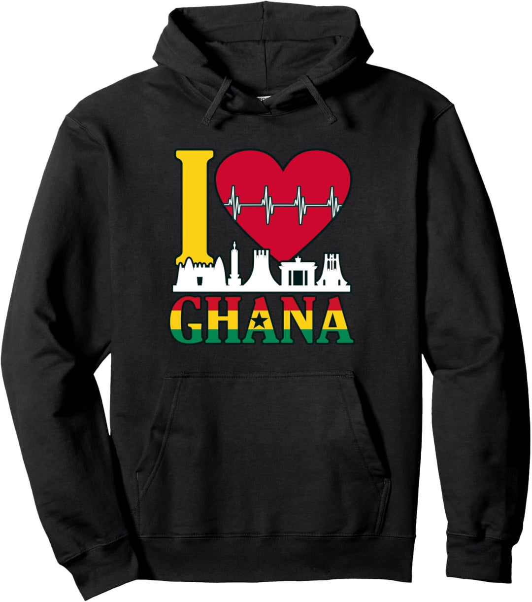 Ich liebe Ghana Pullover Hoodie