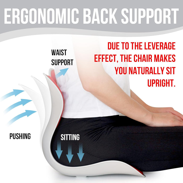 ERGONIX Lordosenstütze Haltungskorrekturstuhl für Frauen - Grösse M Ergonomischer Rückenstützstuhl z
