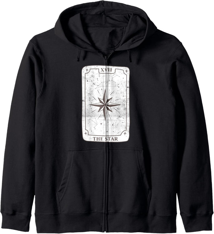 Hexe Goth Witchy Emo The Star Tarot Kartengrafik Kawaii Kapuzenjacke