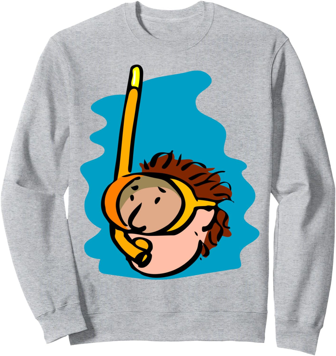 Schnorchel-Cartoon Sweatshirt