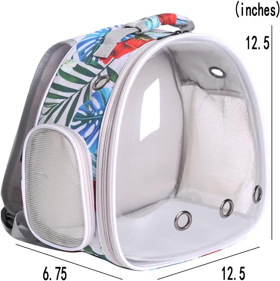 ORIZZP Vogeltrage-Rucksack mit Seilsitzstange, tragbarer Vogel-Reise-Rucksack (mehrfarbig, Vogelträg