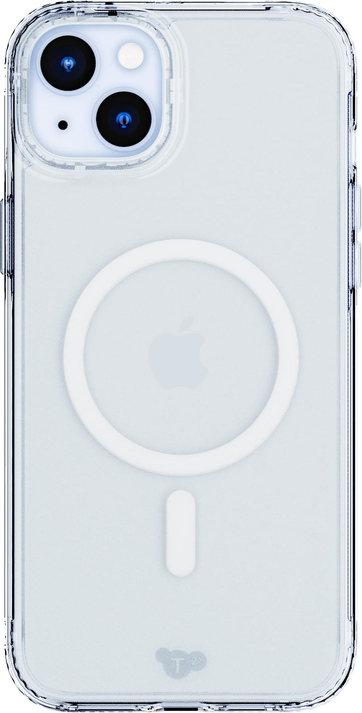 Tech21 Evo Clear Handyhülle für iPhone 15 Plus - Kompatibel mit MagSafe - Transparent - Wissenschaft