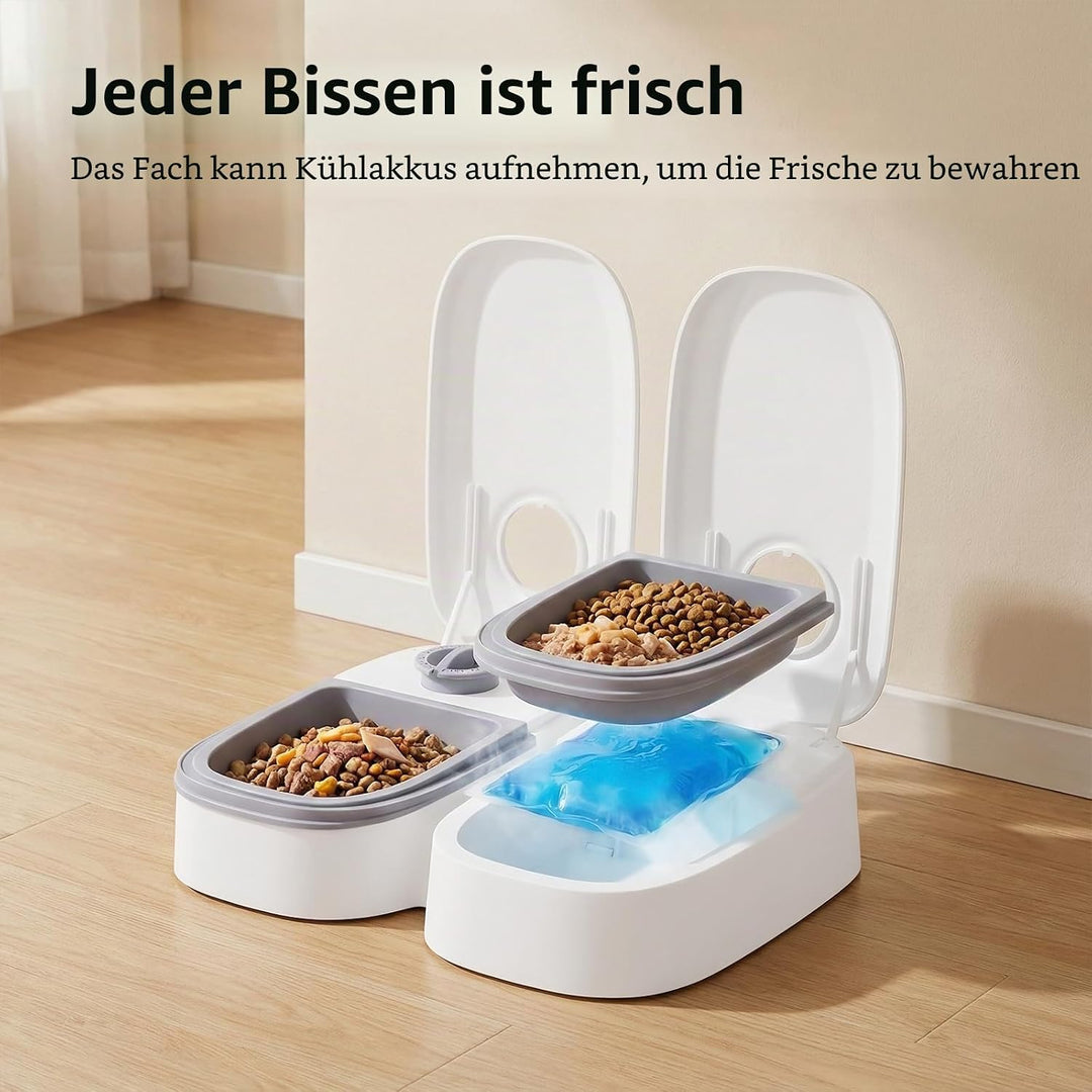 2 x automatischer Futternapf für Katzen und Hunde